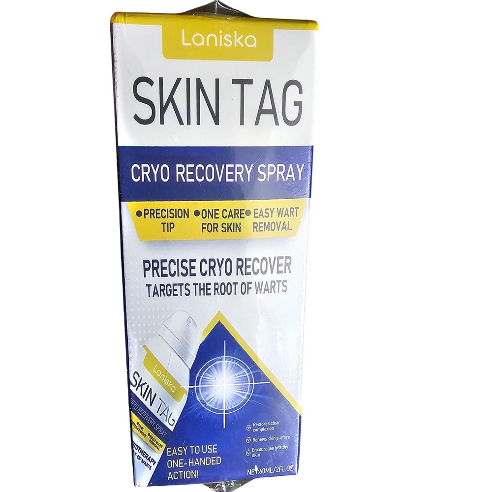 Laniska Skin Tag Cryo Recovery‎ Spray 2oz Wart Remover Precision Tip New